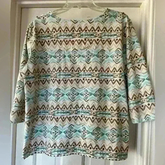 Alfred Dunner Multi-Color Top with Beadwork Size L - Picture 4 of 4